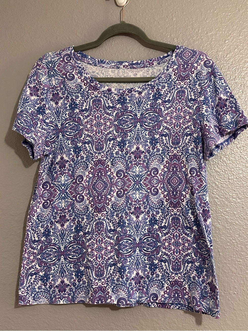 Gloria Vanderbilt Women’s Purple Short Sleeve Top size large